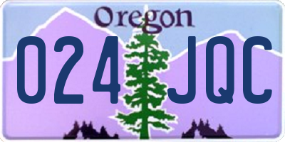 OR license plate 024JQC