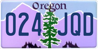 OR license plate 024JQD