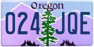 OR license plate 024JQE