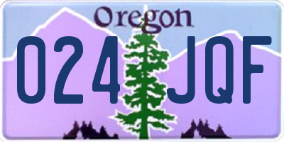 OR license plate 024JQF