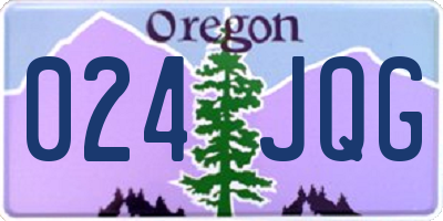 OR license plate 024JQG