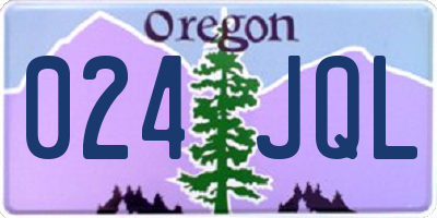 OR license plate 024JQL