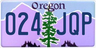 OR license plate 024JQP
