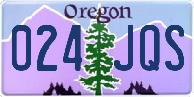 OR license plate 024JQS