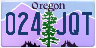 OR license plate 024JQT
