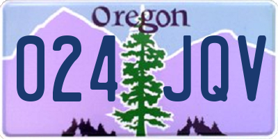 OR license plate 024JQV