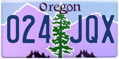 OR license plate 024JQX