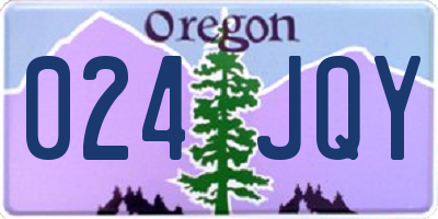 OR license plate 024JQY