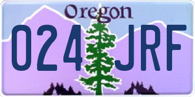 OR license plate 024JRF