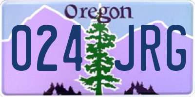 OR license plate 024JRG