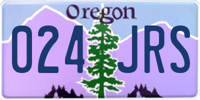 OR license plate 024JRS