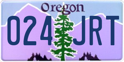 OR license plate 024JRT
