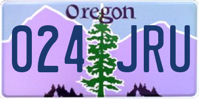 OR license plate 024JRU