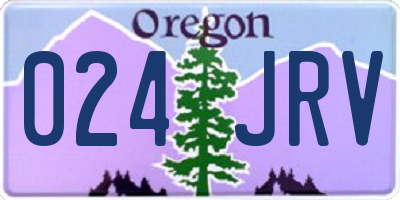 OR license plate 024JRV