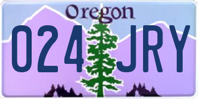 OR license plate 024JRY