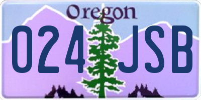 OR license plate 024JSB