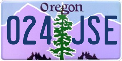 OR license plate 024JSE