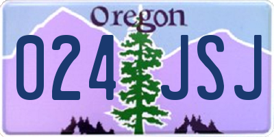 OR license plate 024JSJ