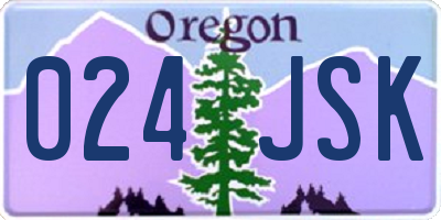 OR license plate 024JSK