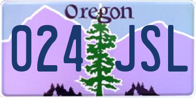 OR license plate 024JSL