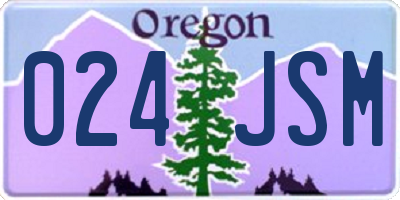 OR license plate 024JSM