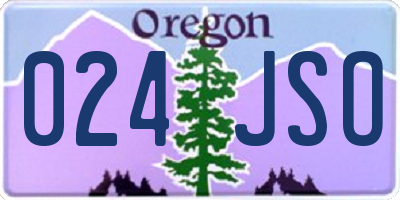OR license plate 024JSO