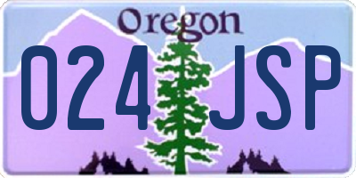 OR license plate 024JSP