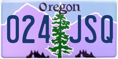 OR license plate 024JSQ