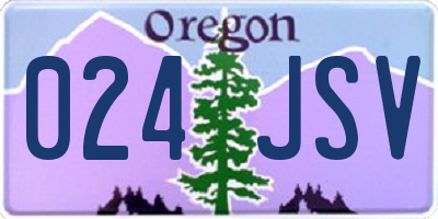OR license plate 024JSV