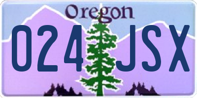 OR license plate 024JSX
