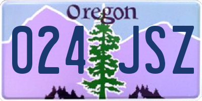 OR license plate 024JSZ