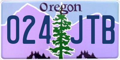 OR license plate 024JTB