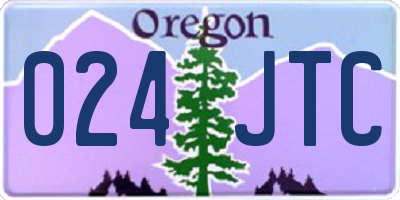 OR license plate 024JTC