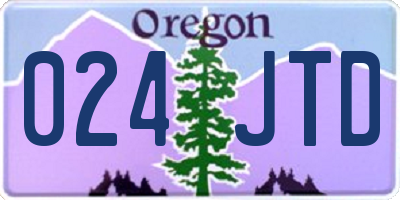 OR license plate 024JTD