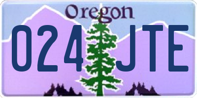 OR license plate 024JTE