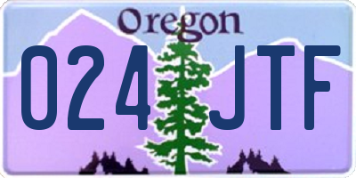 OR license plate 024JTF