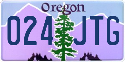 OR license plate 024JTG