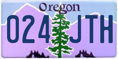 OR license plate 024JTH