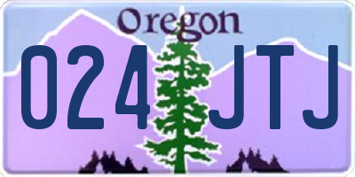 OR license plate 024JTJ