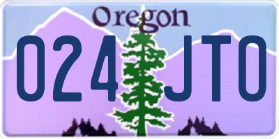 OR license plate 024JTO