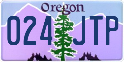 OR license plate 024JTP