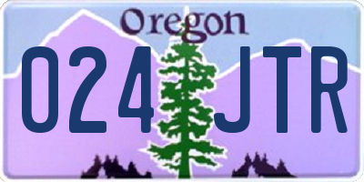 OR license plate 024JTR