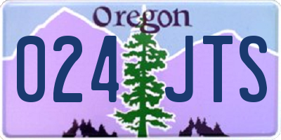 OR license plate 024JTS