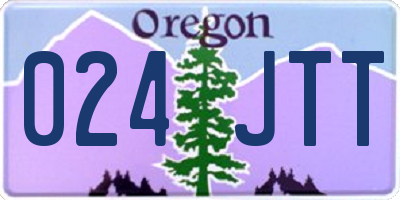 OR license plate 024JTT