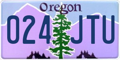 OR license plate 024JTU