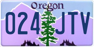 OR license plate 024JTV