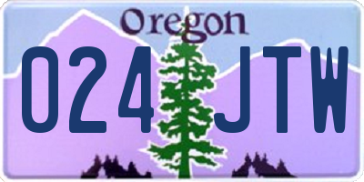 OR license plate 024JTW
