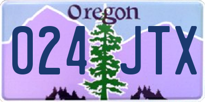 OR license plate 024JTX