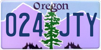 OR license plate 024JTY