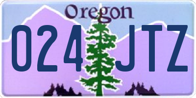 OR license plate 024JTZ